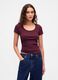 Stretch Purple T-shirt with Short Sleeves_0