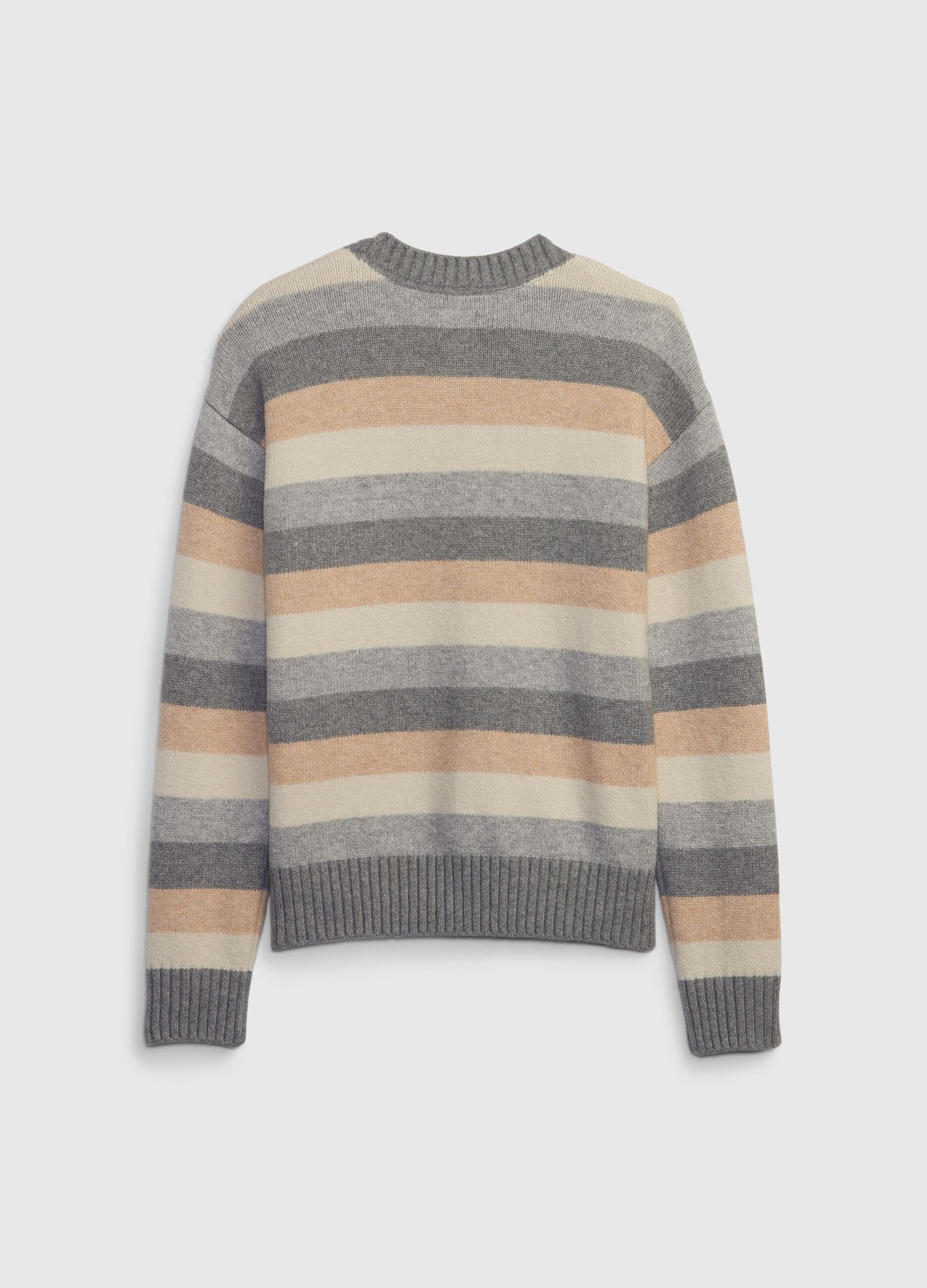 Striped crew neck pullover_1