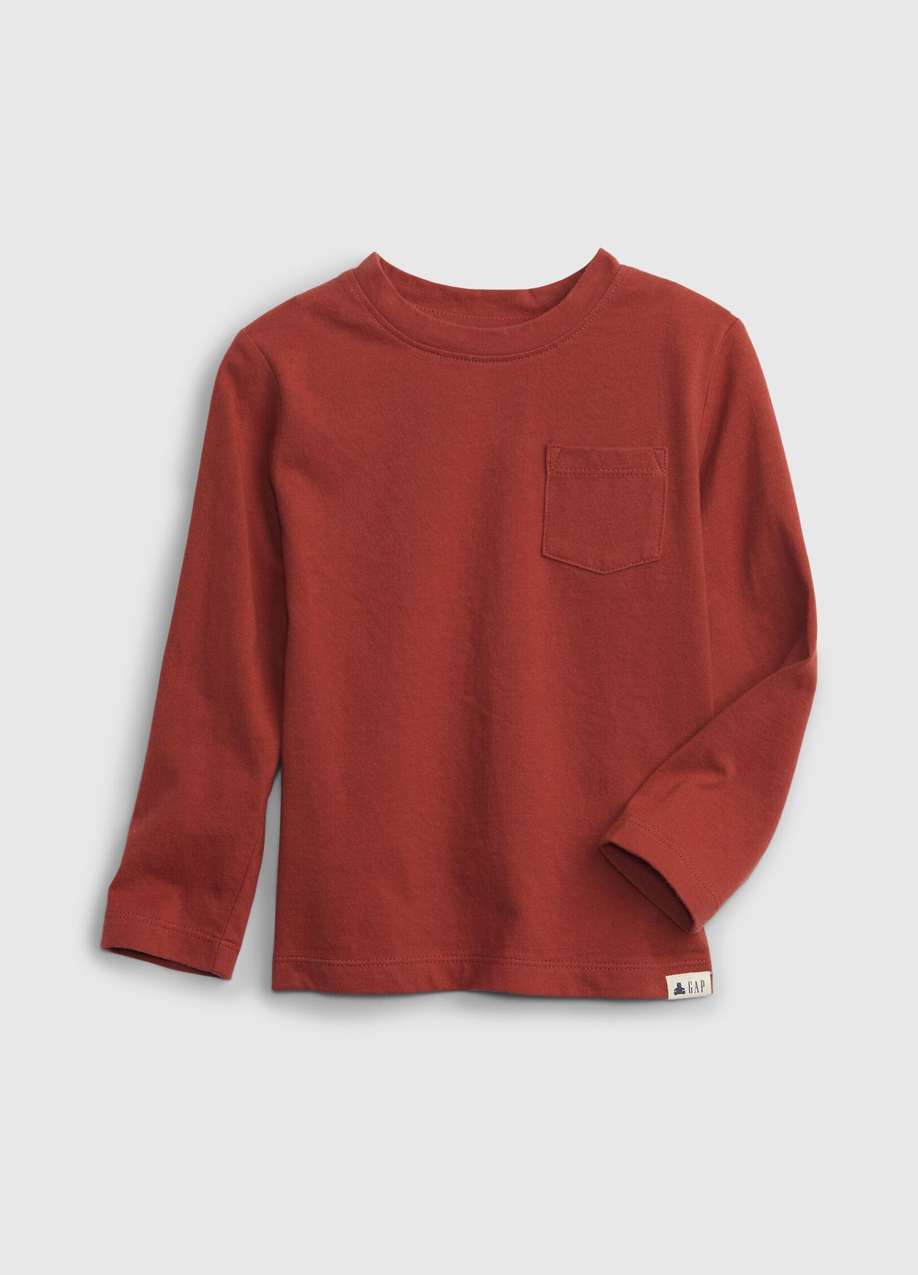 Long-sleeved T-shirt with pocket