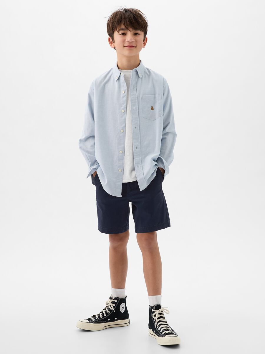 Bermuda in twill con coulisse Bambino_0