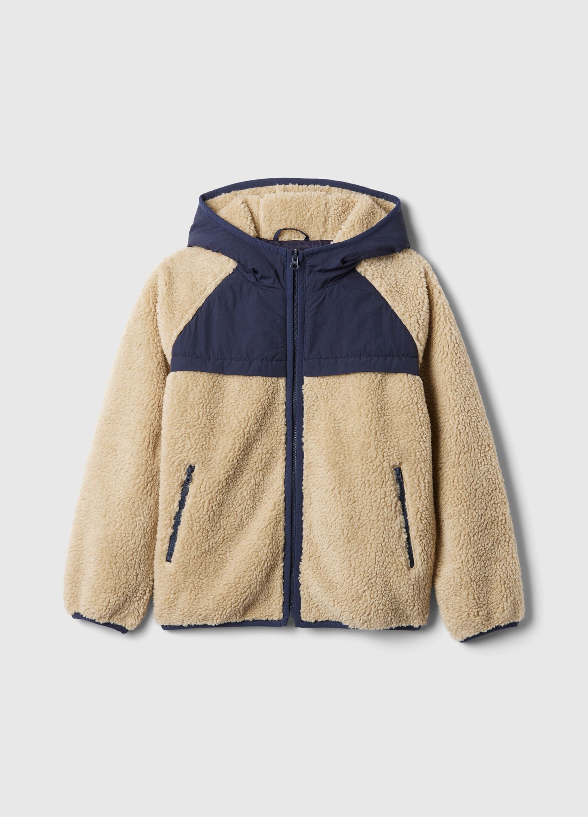 Sherpa jacket with hood