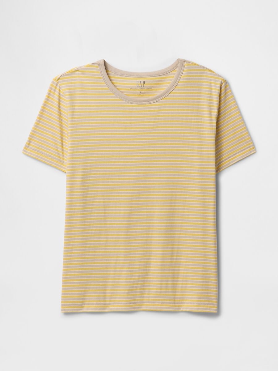 T-shirt a righe gialle in cotone Gap Donna_3