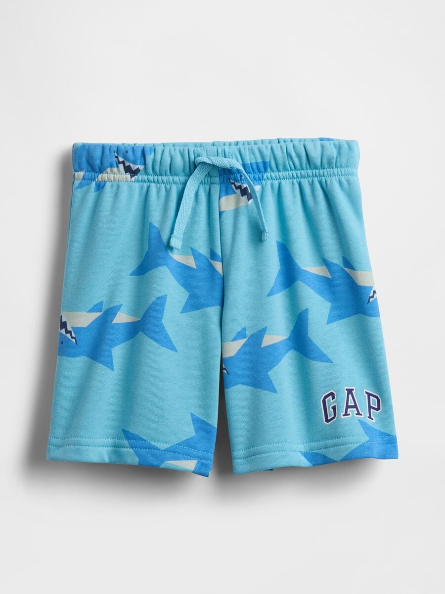 Shorts in misto cotone con logo GAP Bimbo_0