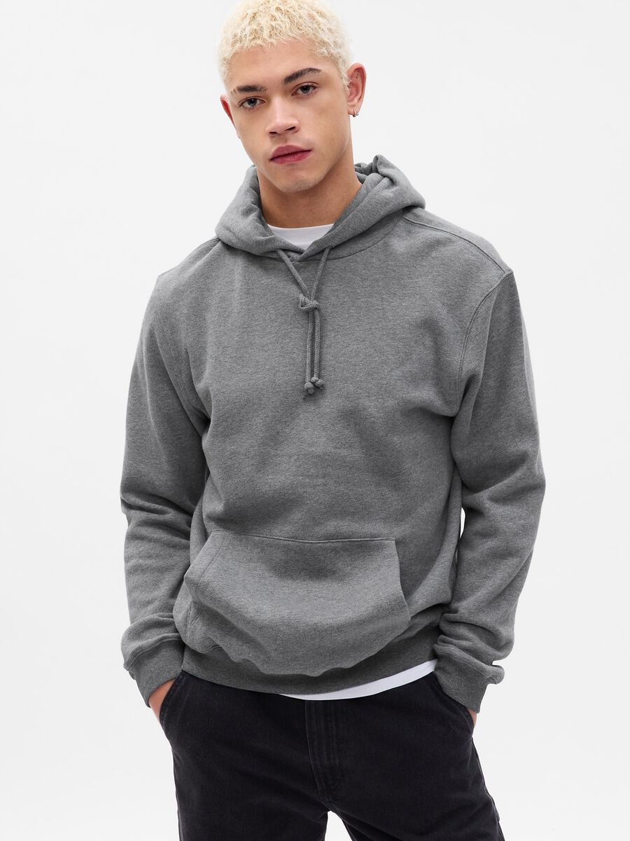 Sweatshirt with hood in cotton and modal Man_0