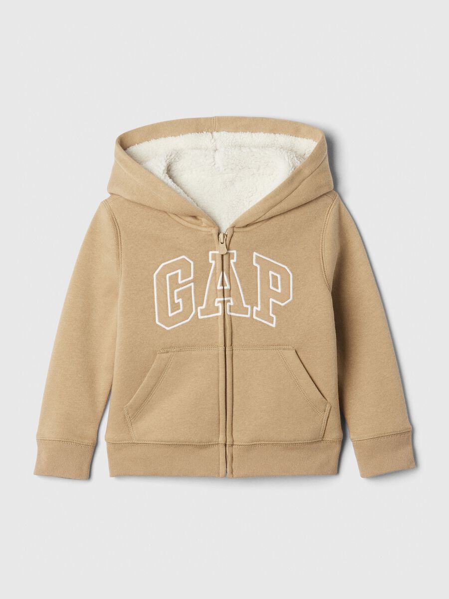 Full-zip con cappuccio interno in sherpa Bimbo_0