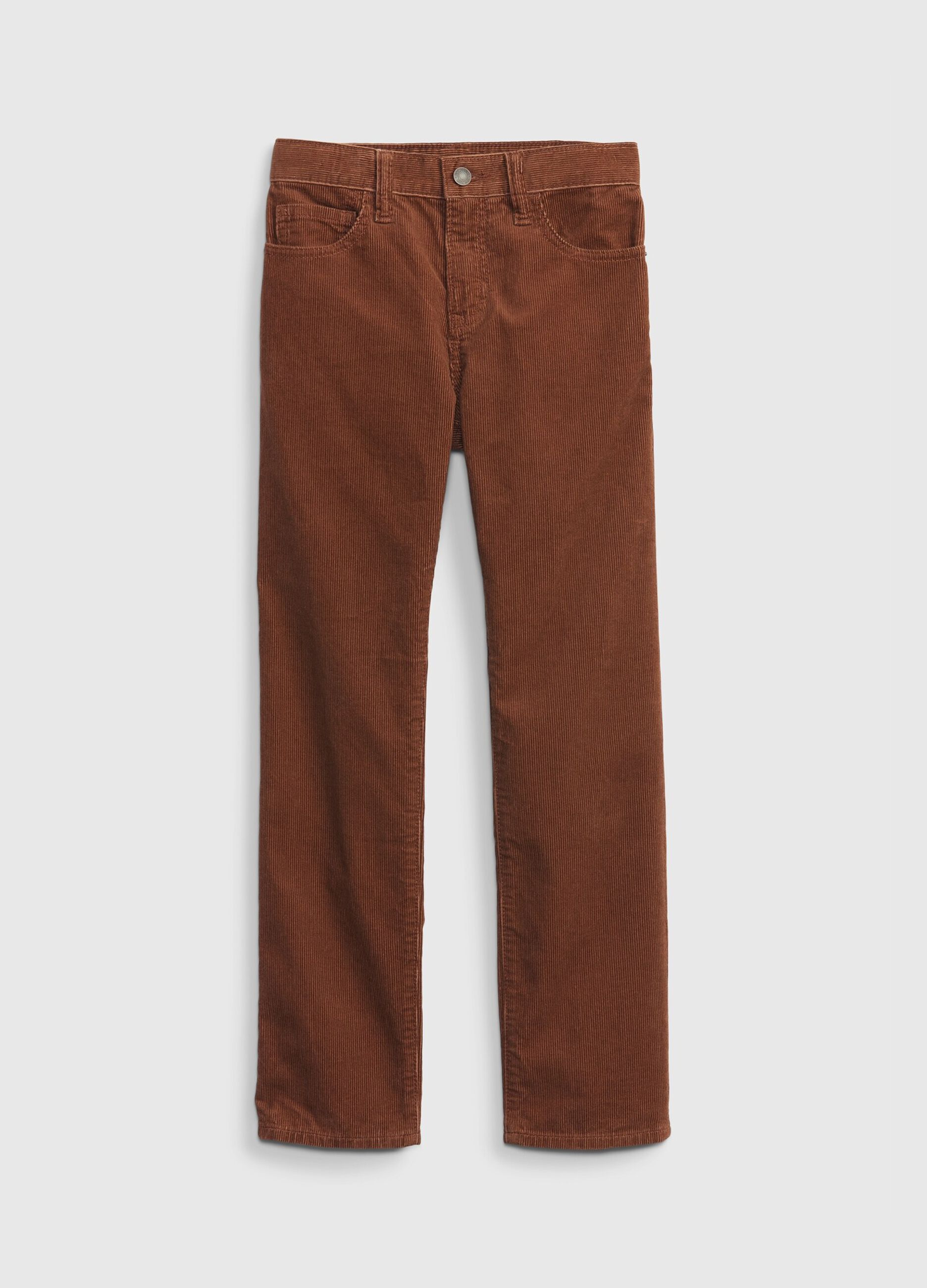 Corduroy trousers with five pockets