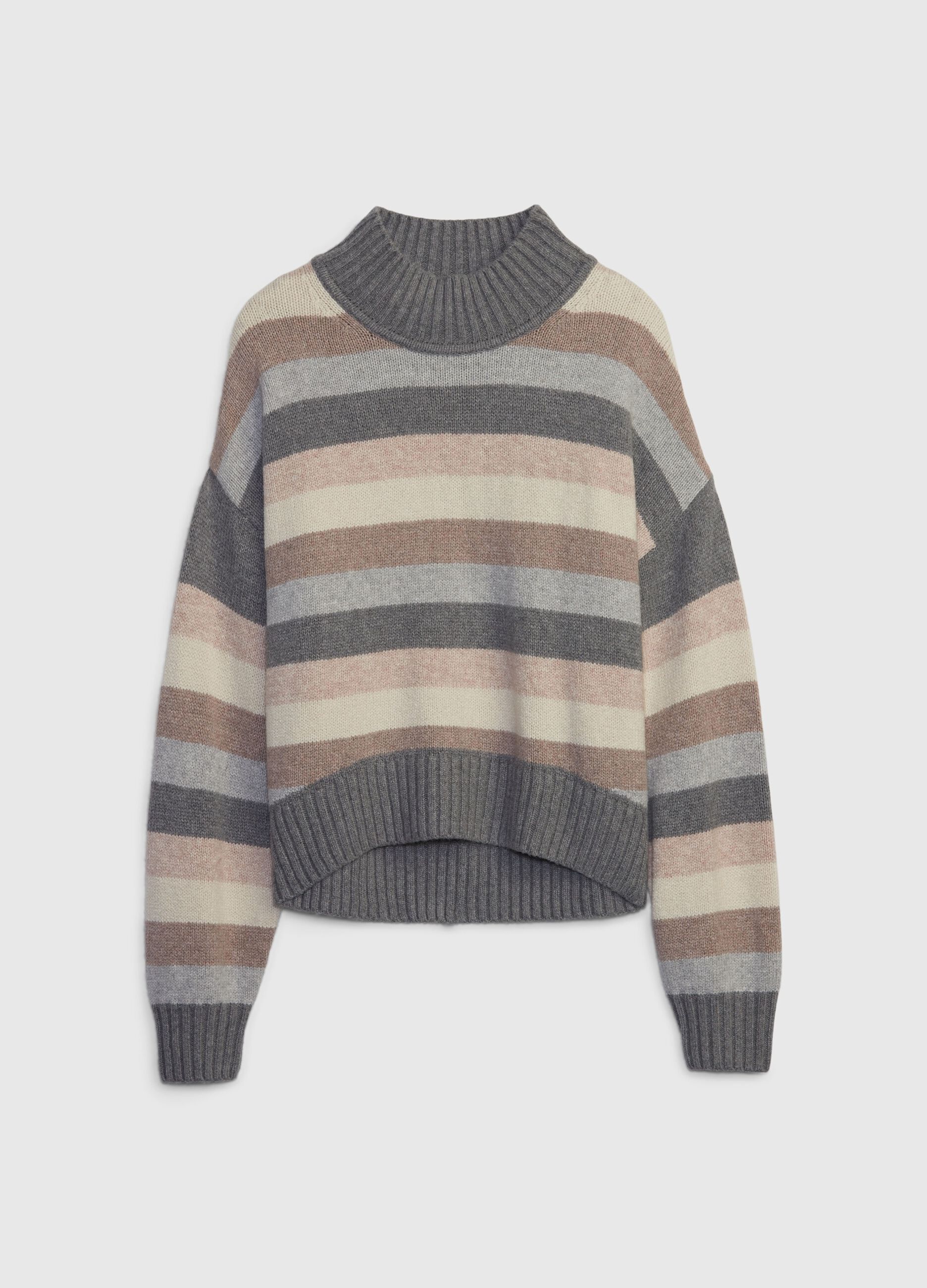 Striped high-neck pullover_1