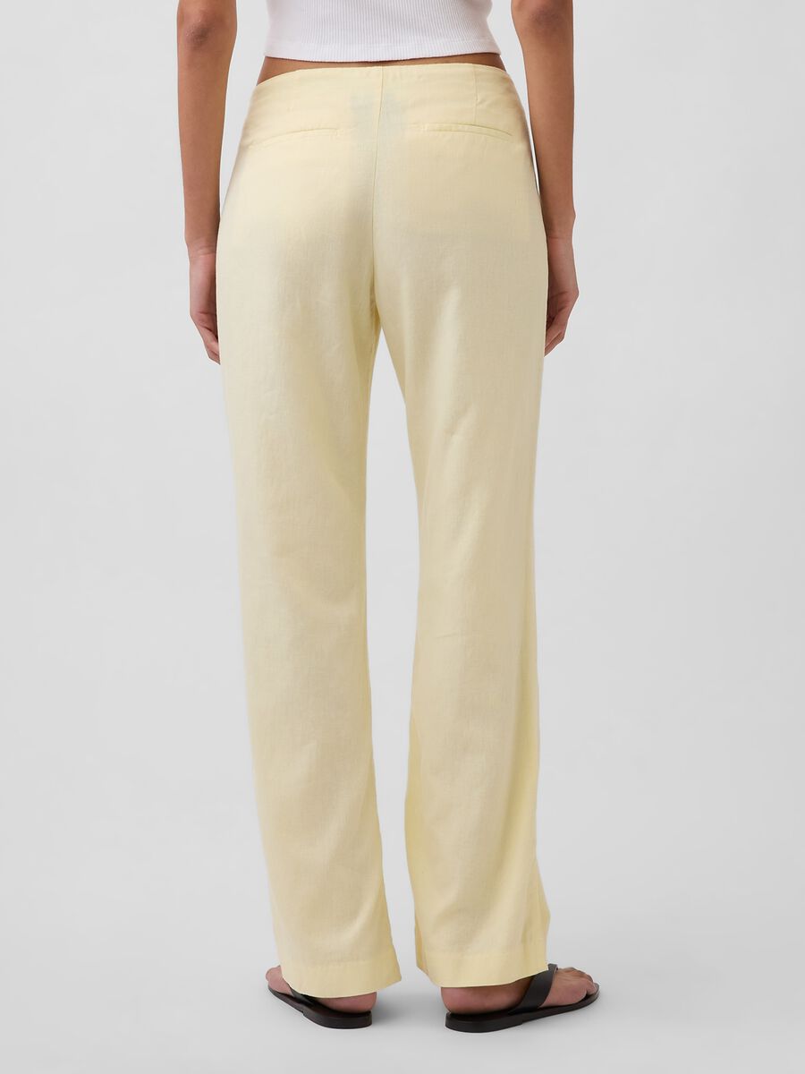 Pantaloni in misto lino Donna_2