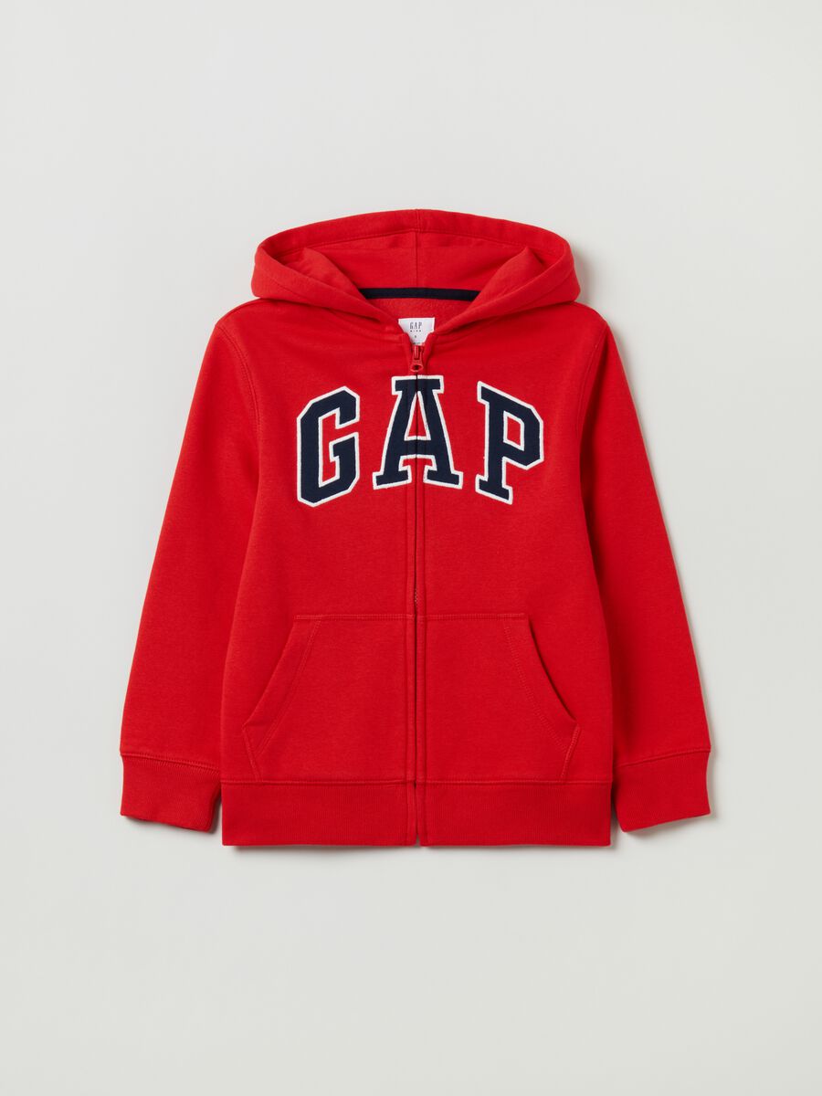Full-zip in felpa con ricamo logo Bambino_0