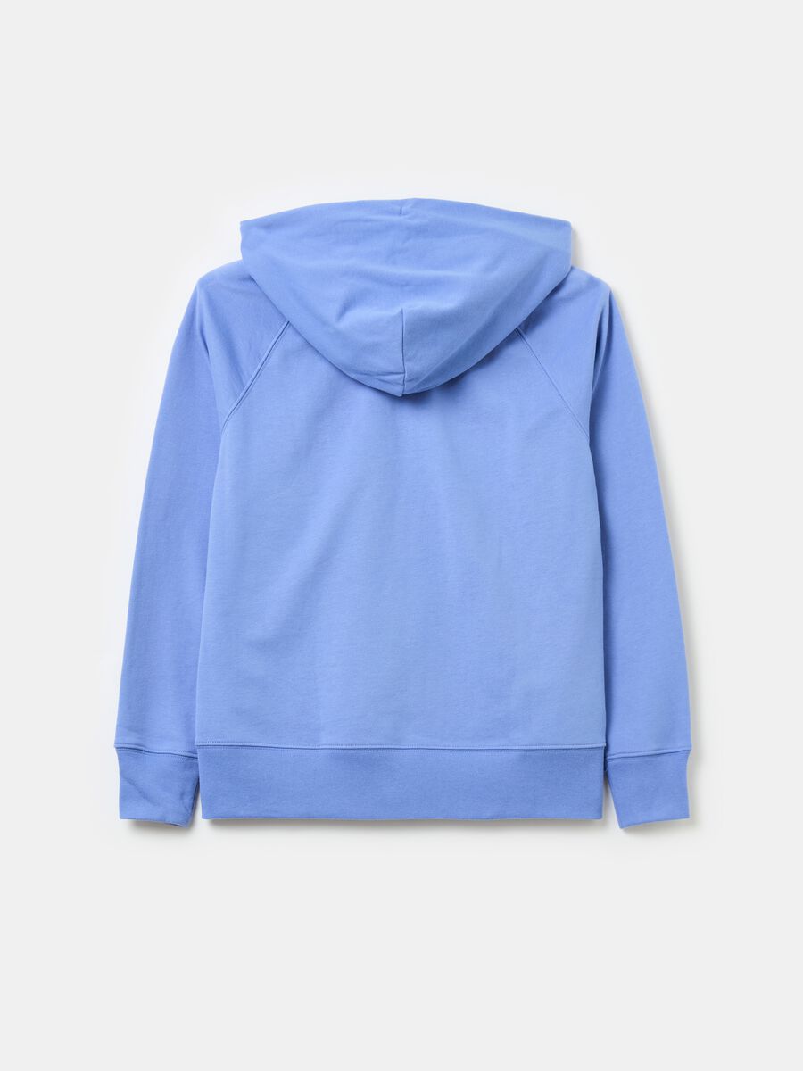 Full-zip sweatshirt with hood and logo embroidery Woman_1