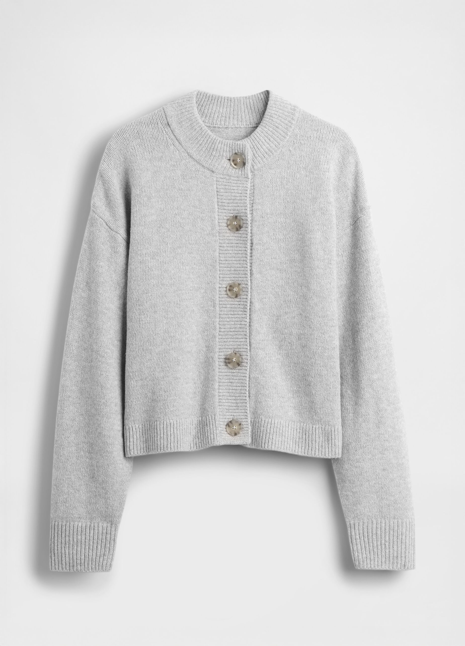 Cardigan grigio in misto cotone