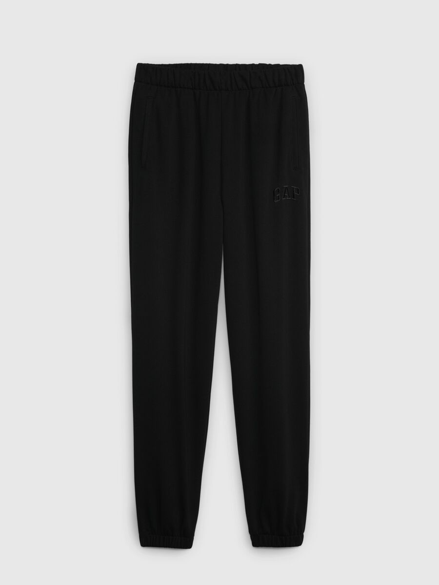 High-rise joggers in French terry with logo embroidery Woman_0