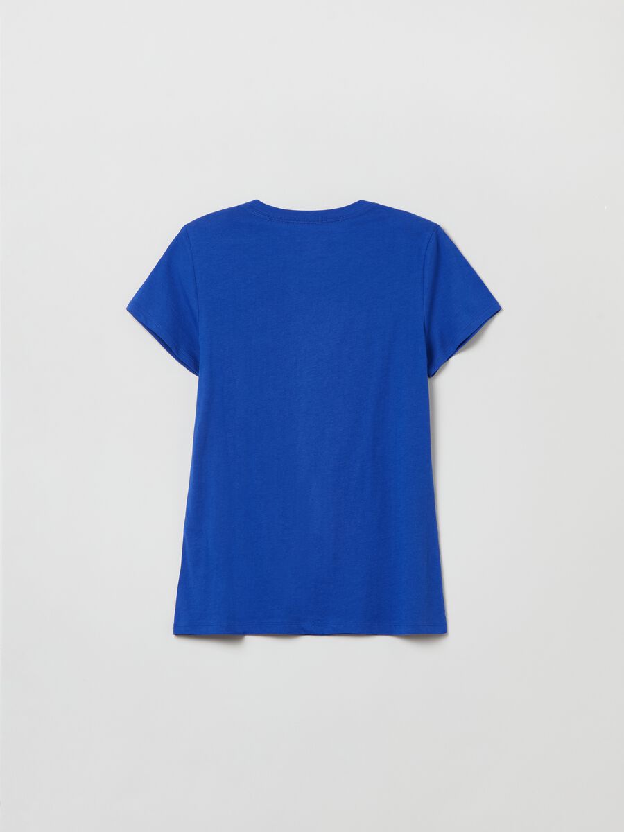 Cotton T-shirt with logo print Woman_1