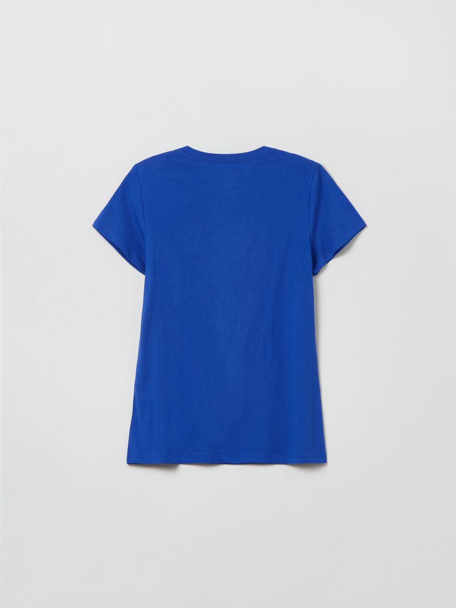 T-shirt in cotone con stampa logo Donna_1