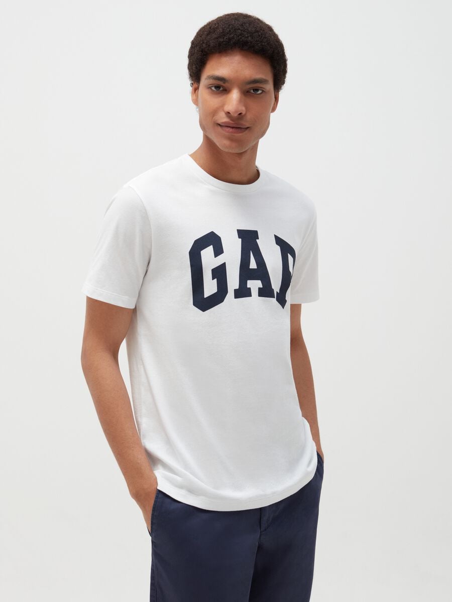 T-shirt in cotone con logo Uomo_0