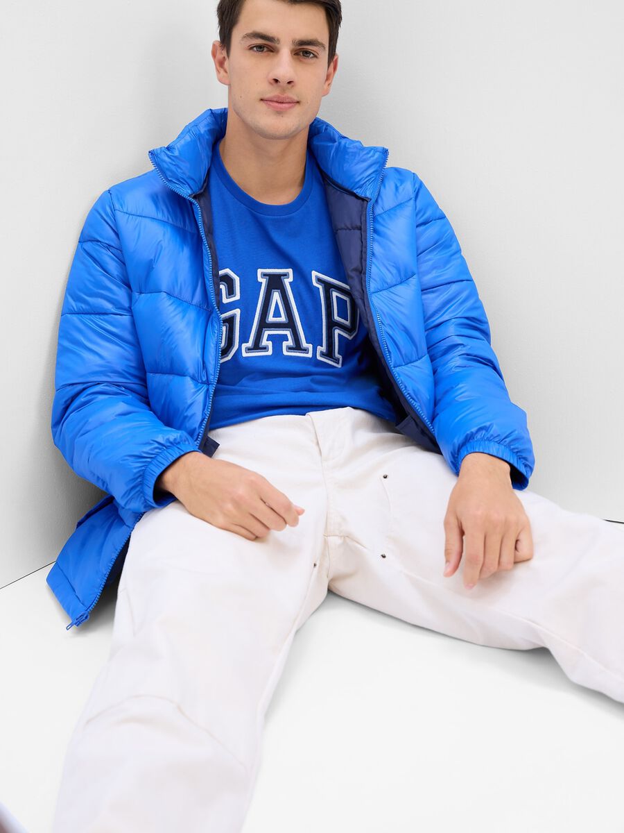 T-shirt in cotone con ricamo logo Uomo_0