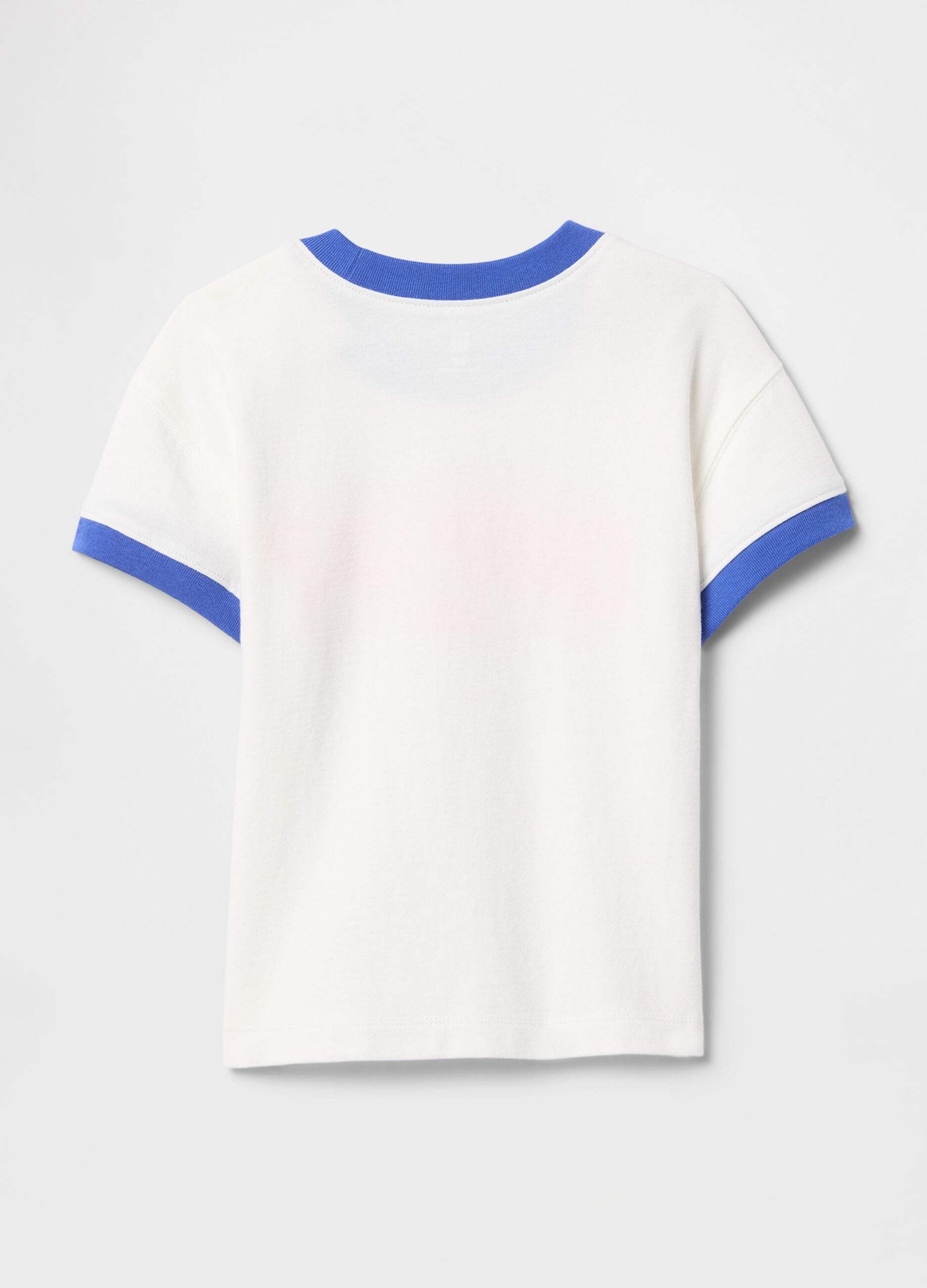 T-shirt bianca Camp Gap con dettagli blu_1