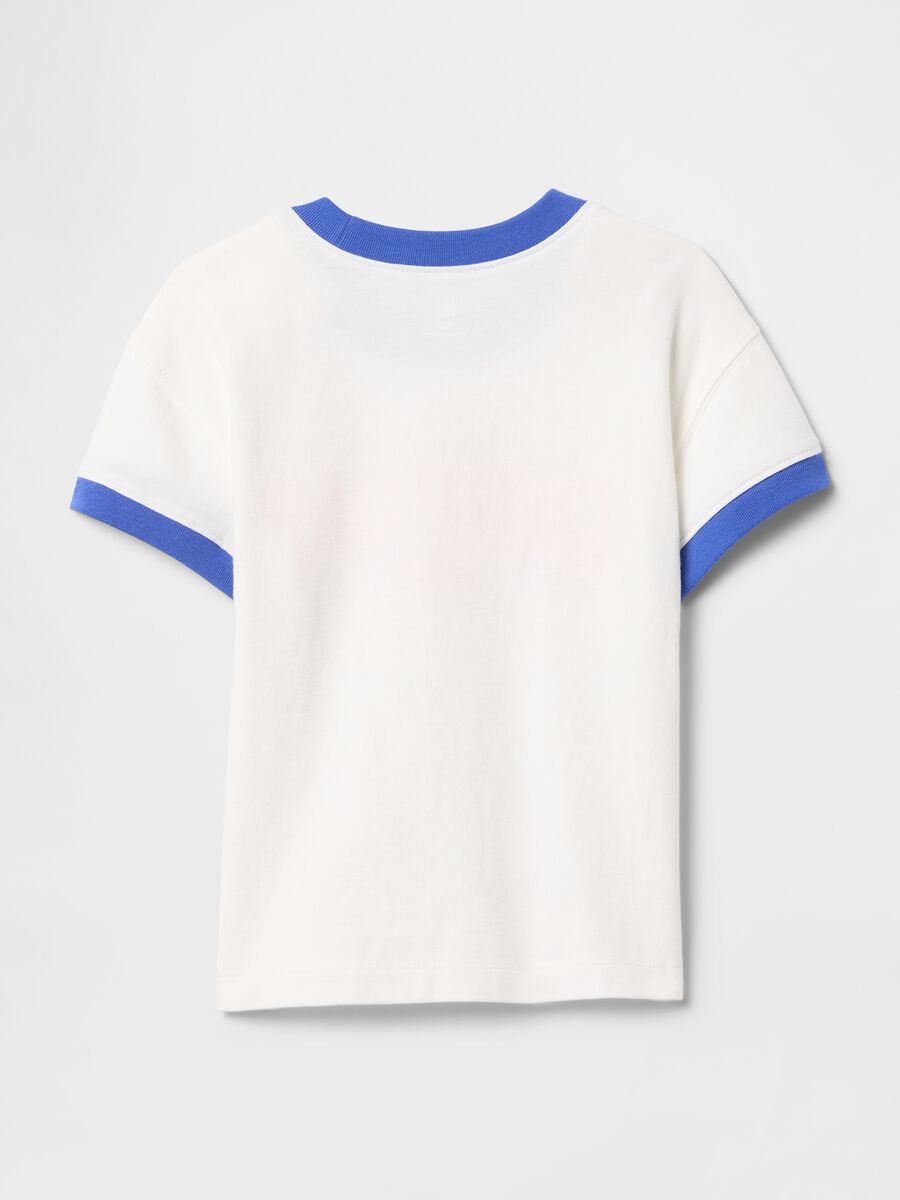 T-shirt bianca Camp Gap con dettagli blu Bimbo_1