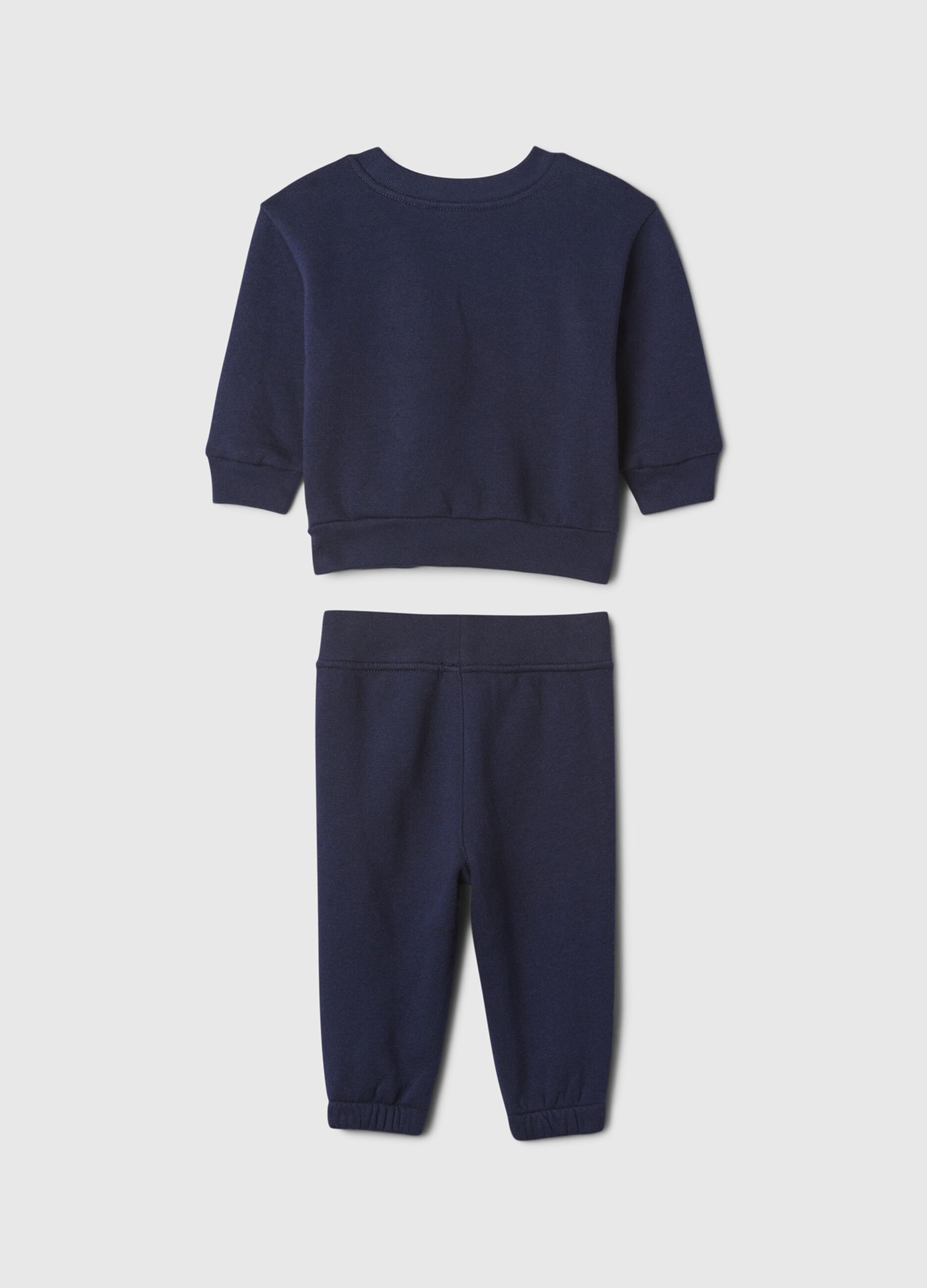 Jogging set with bouclé appliqué_1