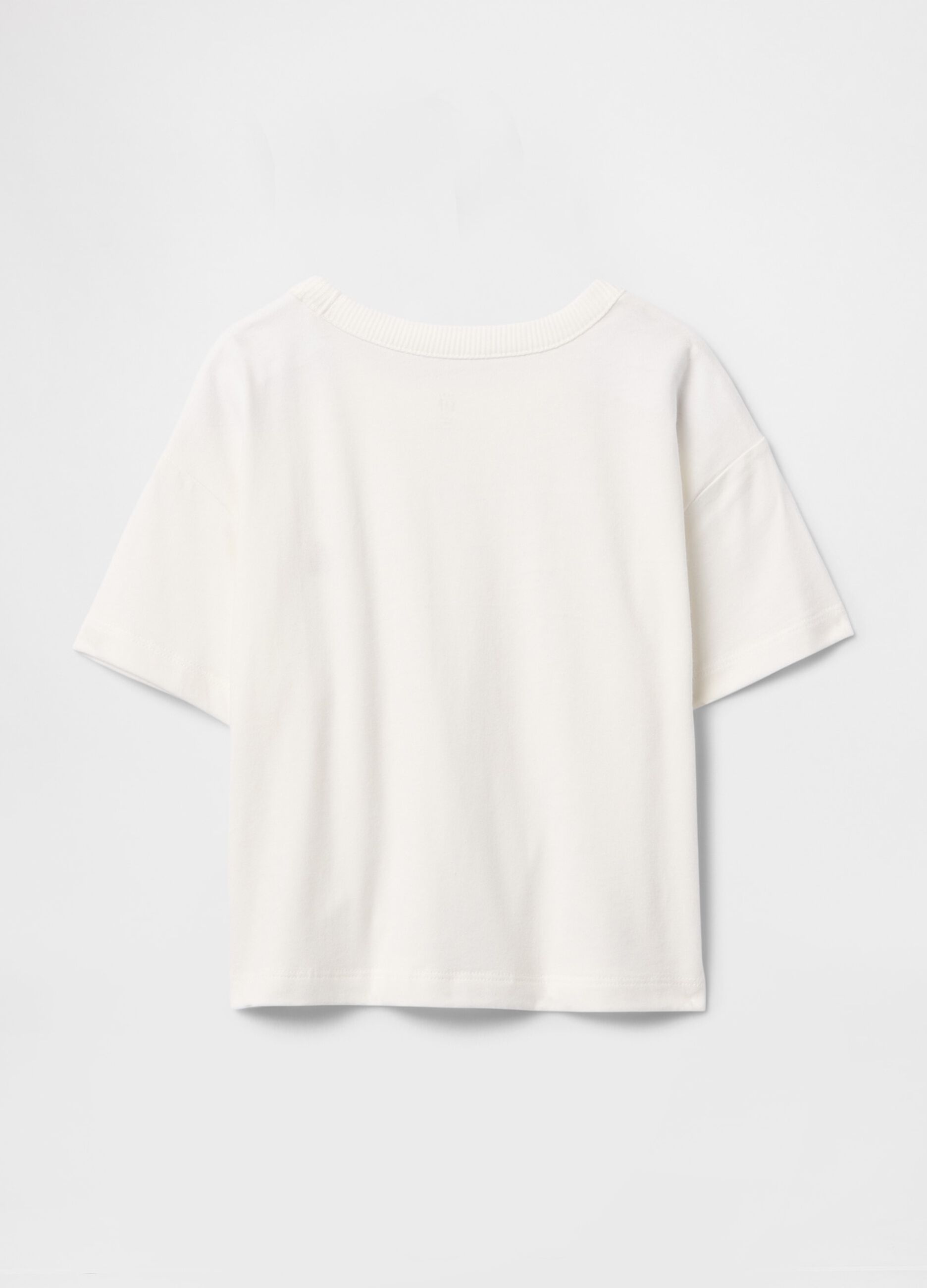 T-shirt bianca da bambina con ricamo_3