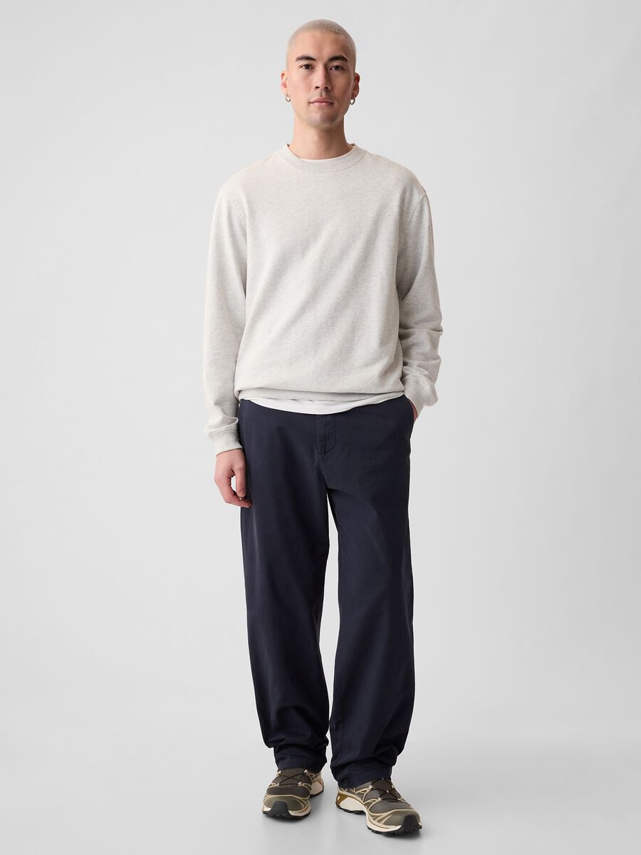 Baggy-fit trousers in stretch cotton Man_0
