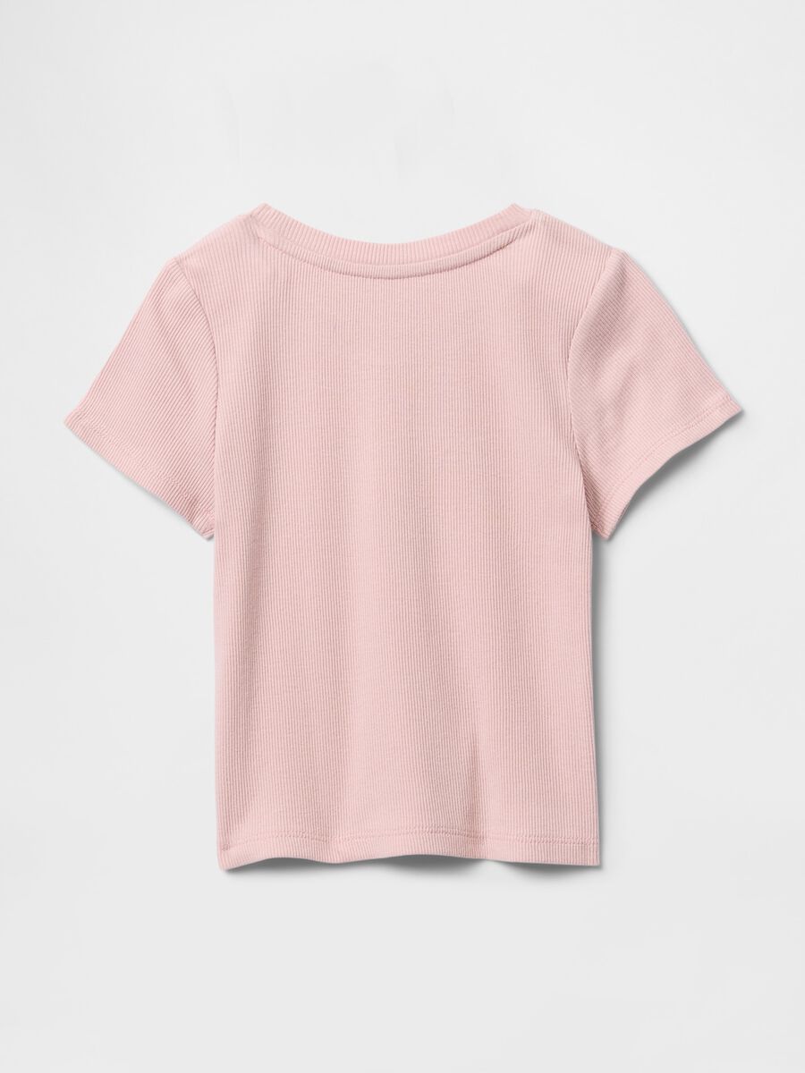 T-shirt a maniche corte rosa in cotone GAP Kids Bimba_1
