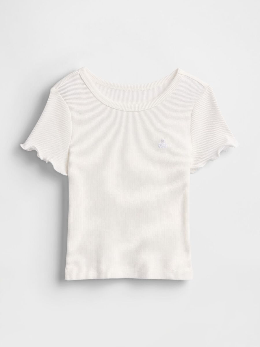 T-shirt bianca a maniche corte Bimba_0