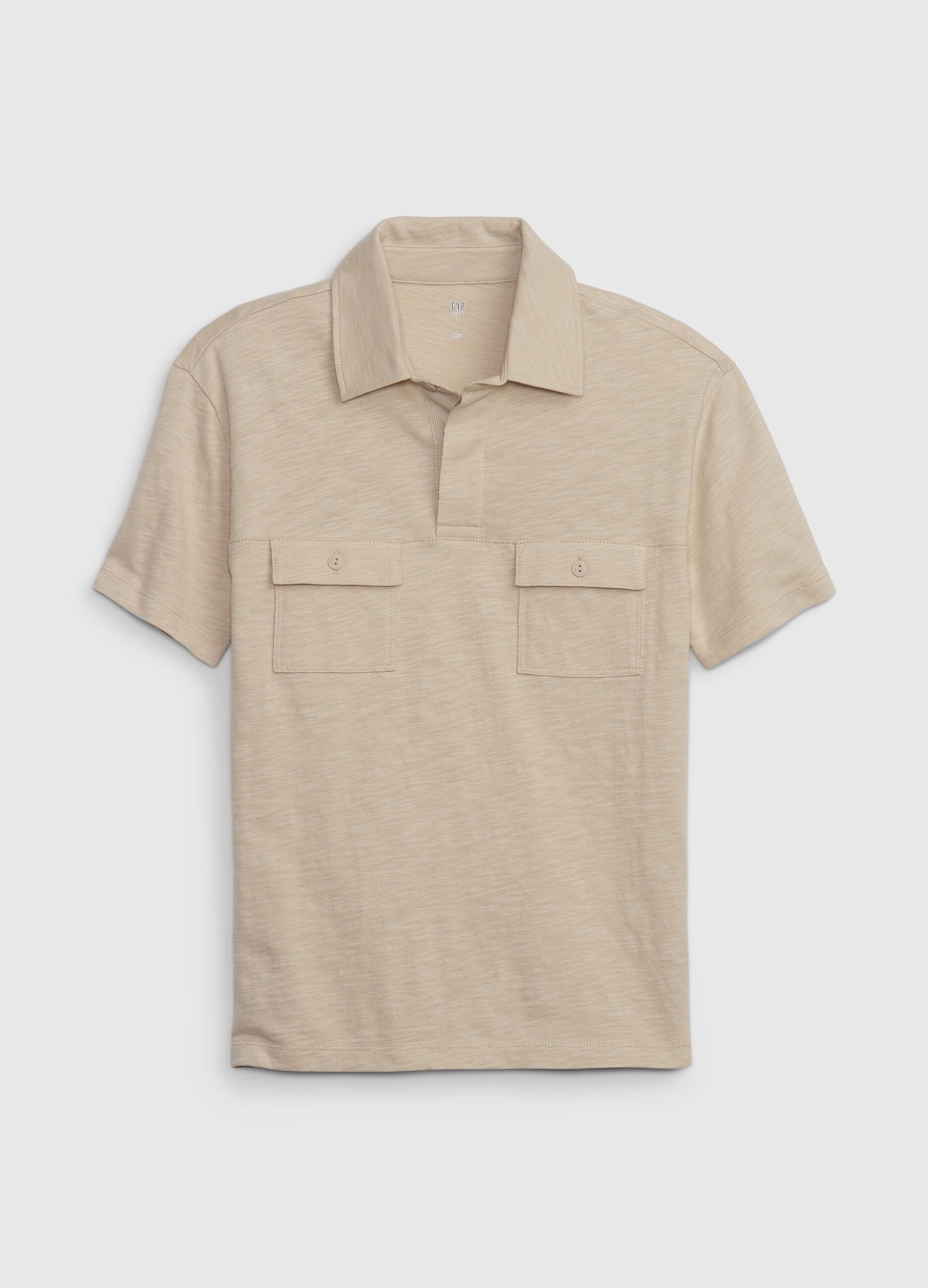 Cotton polo shirt with pockets