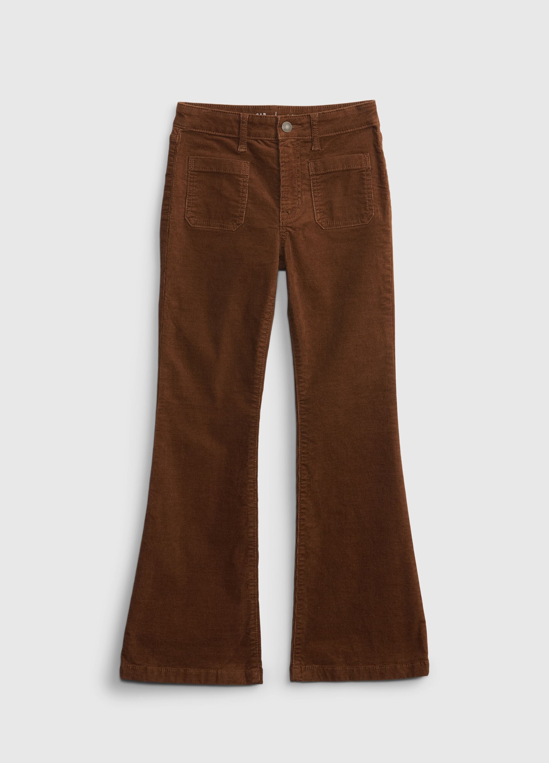 Pantaloni flare fit in corduroy