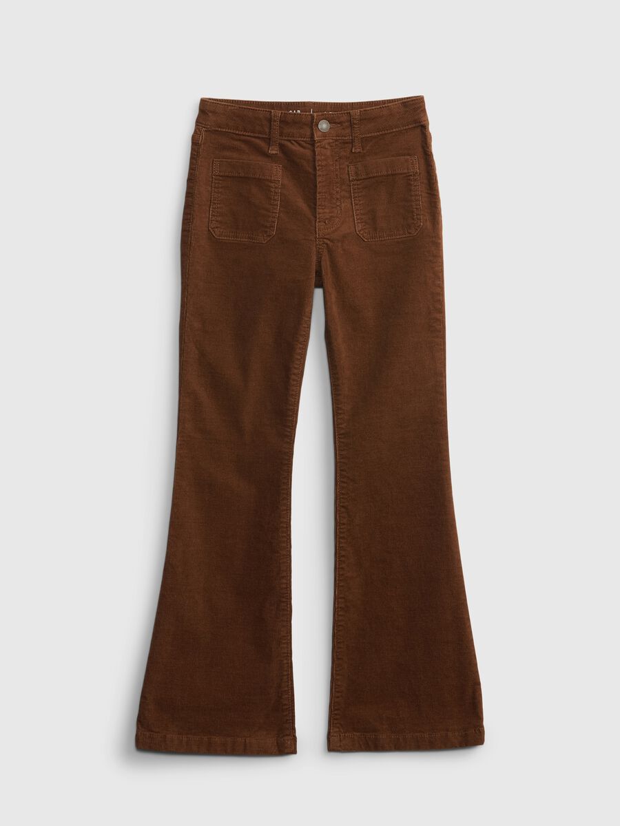 Flare-fit corduroy trousers Girl_0