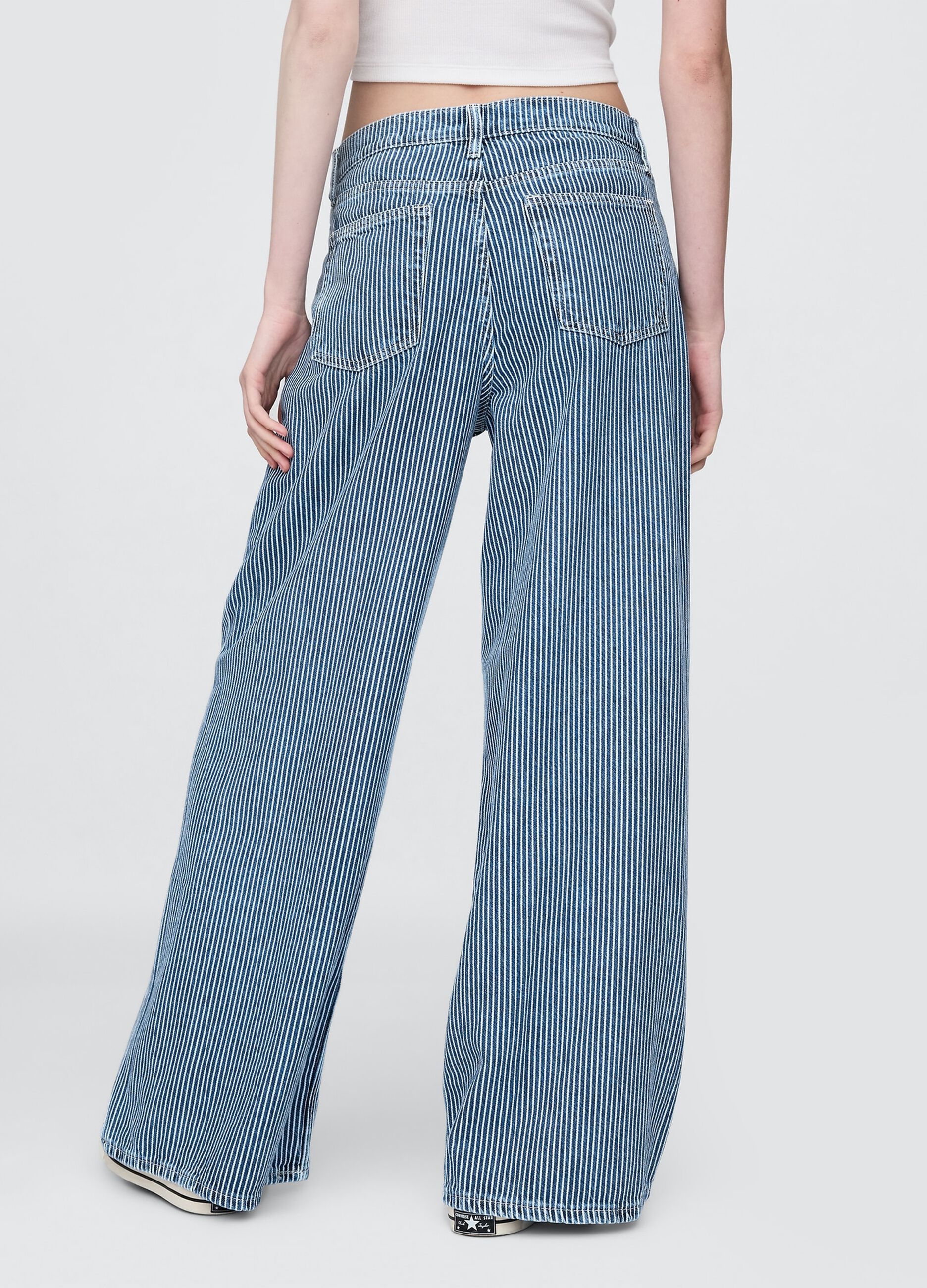 Jeans a righe bianche e blu Gap in misto cotone e Lyocell_2