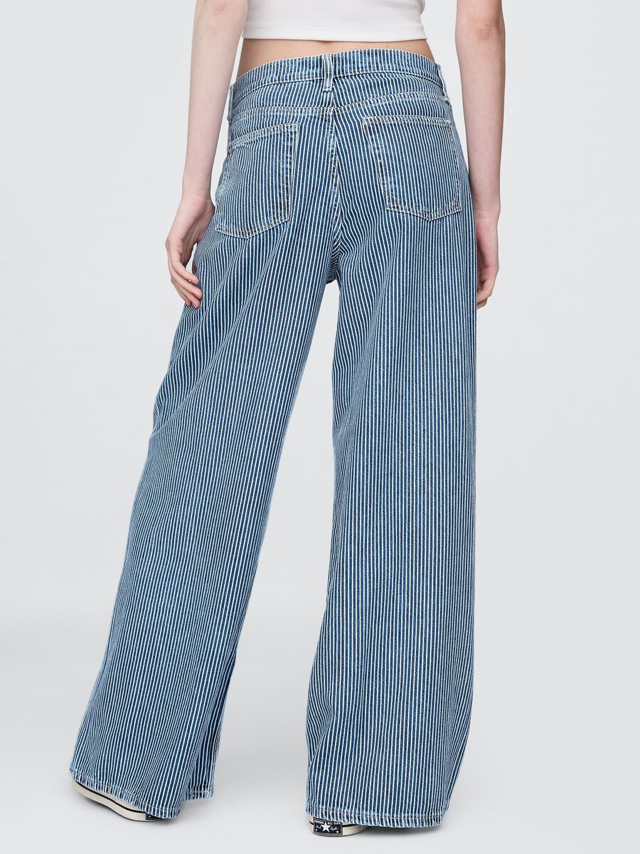 Jeans a righe bianche e blu Gap in misto cotone e Lyocell Donna_2