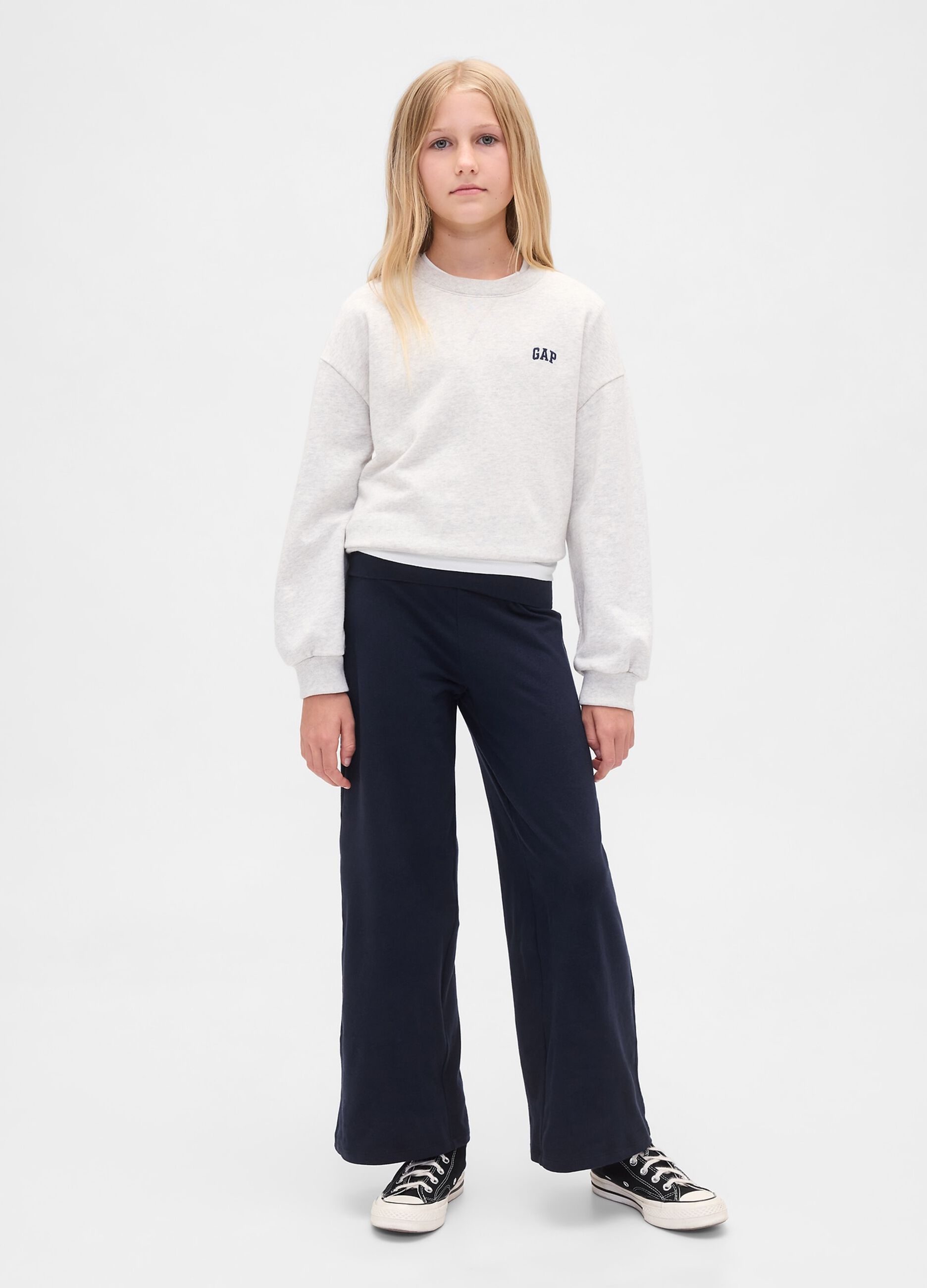 Leggings blu elasticizzati per bambina
