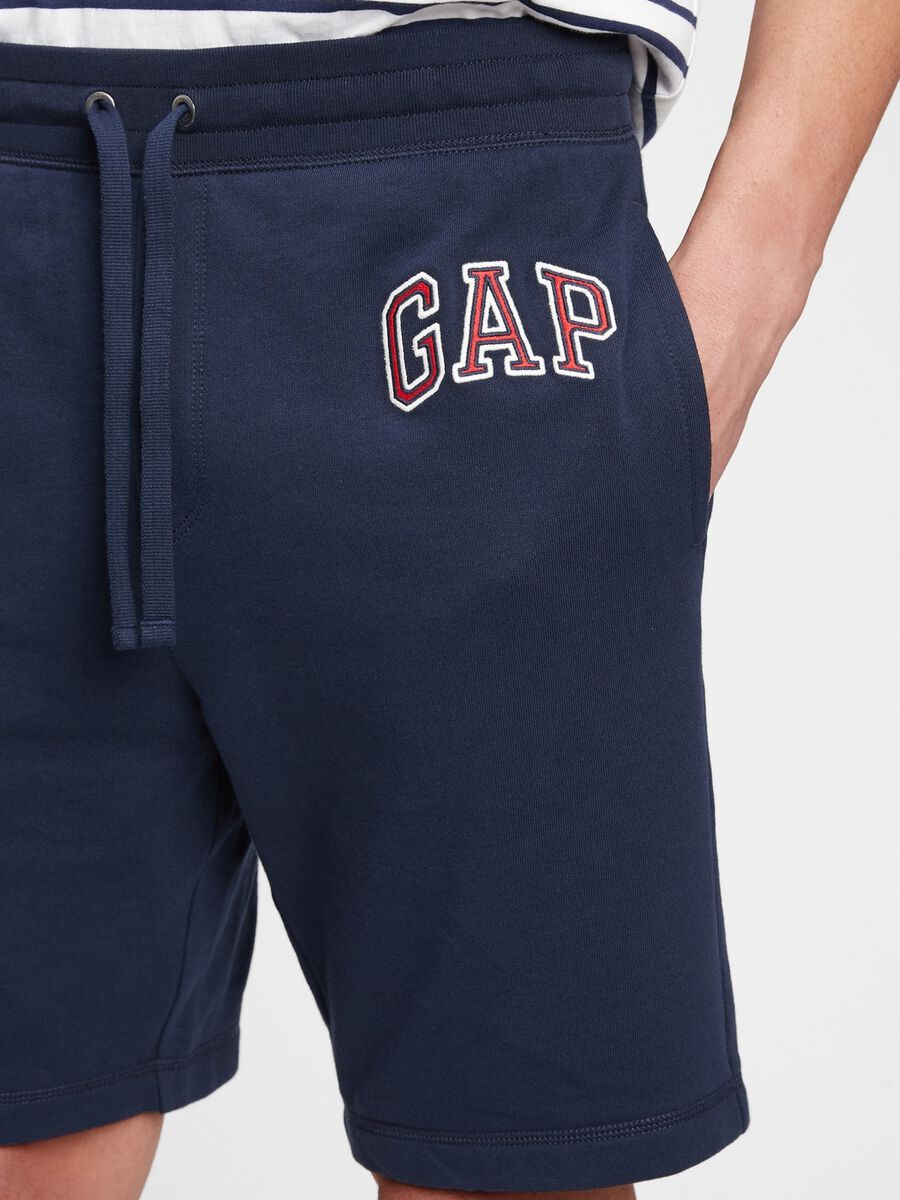 Bermuda jogger in felpa con ricamo logo Uomo_3