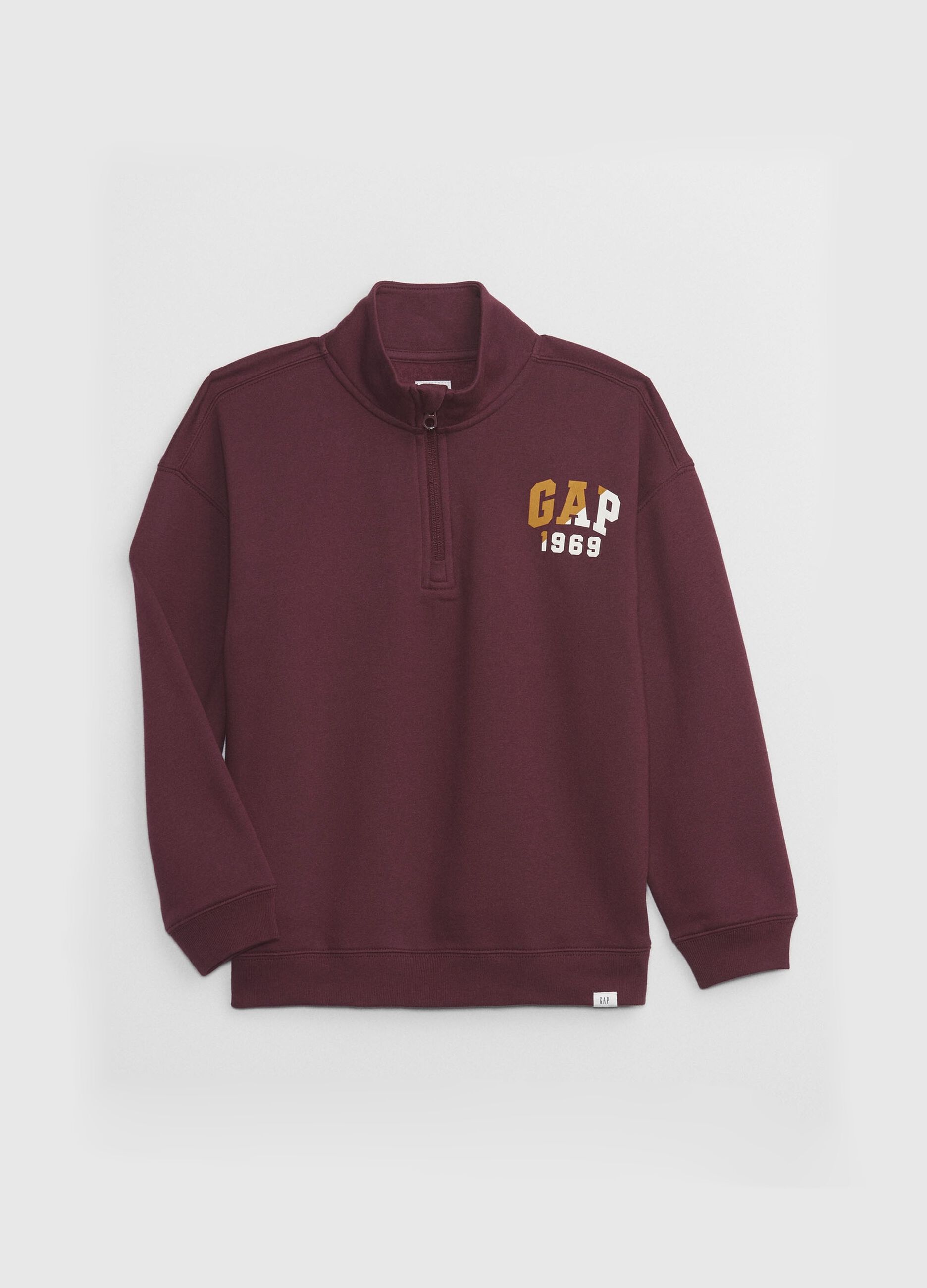 Half-zip sweatshirt with logo print