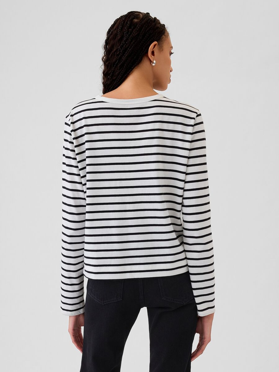 T-shirt a maniche lunghe in cotone Donna_2