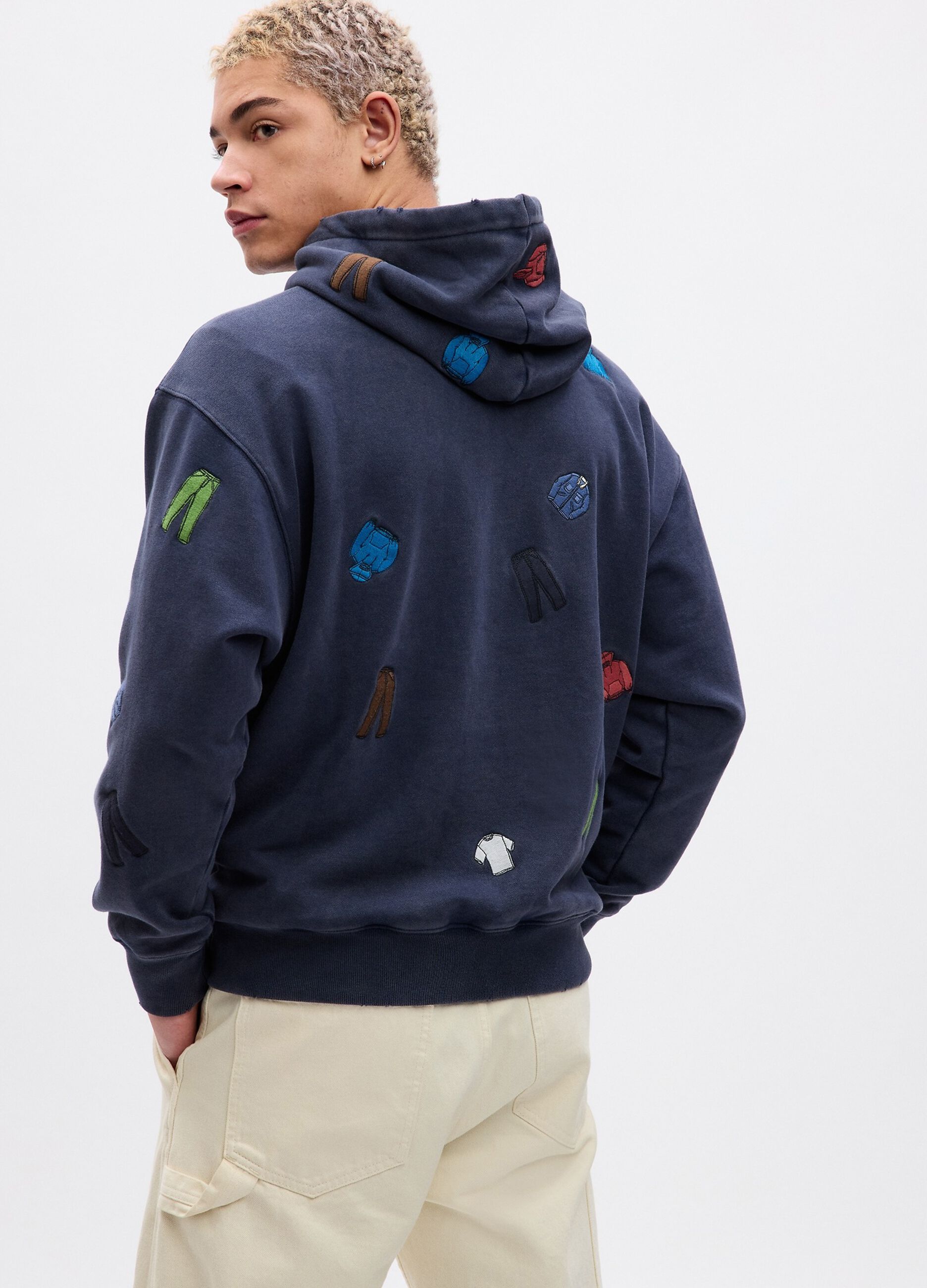 Sweatshirt with hood and all-over Sean Wotherspoon embroidery_2