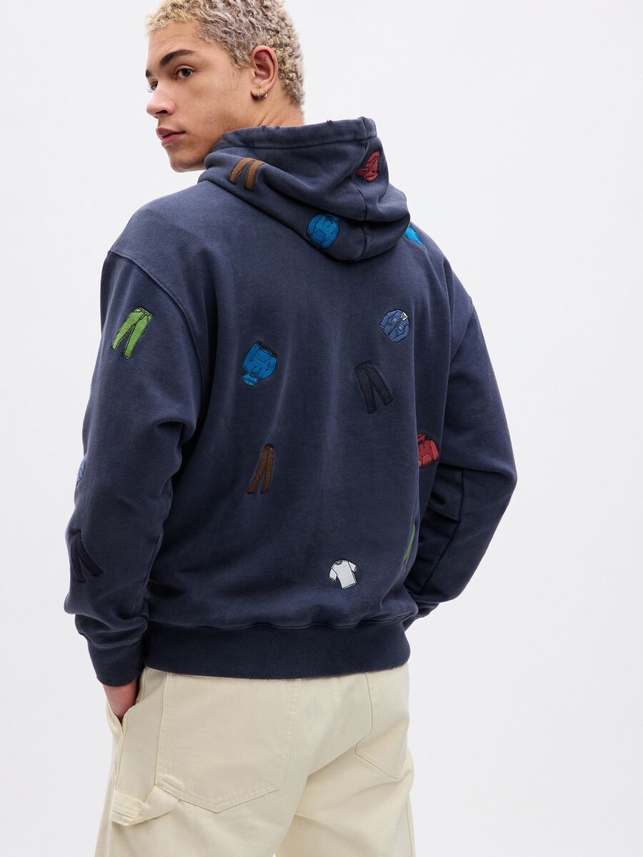 Sweatshirt with hood and all-over Sean Wotherspoon embroidery Woman_2
