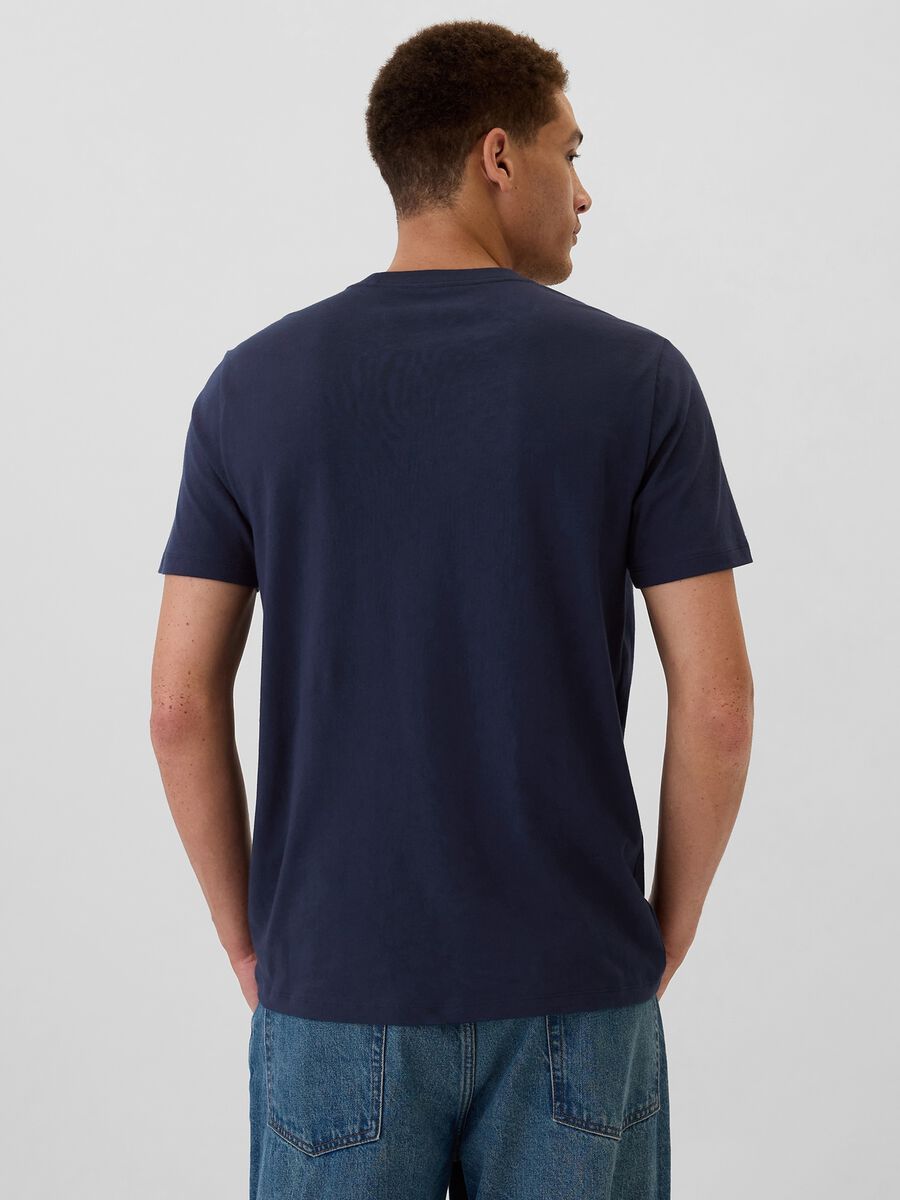 T-shirt blu con logo GAP Man_2