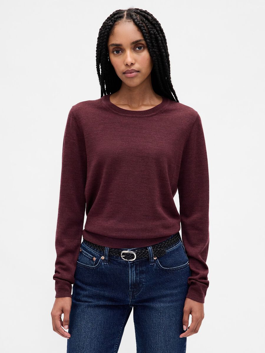 Purple pure wool jumper Woman_0