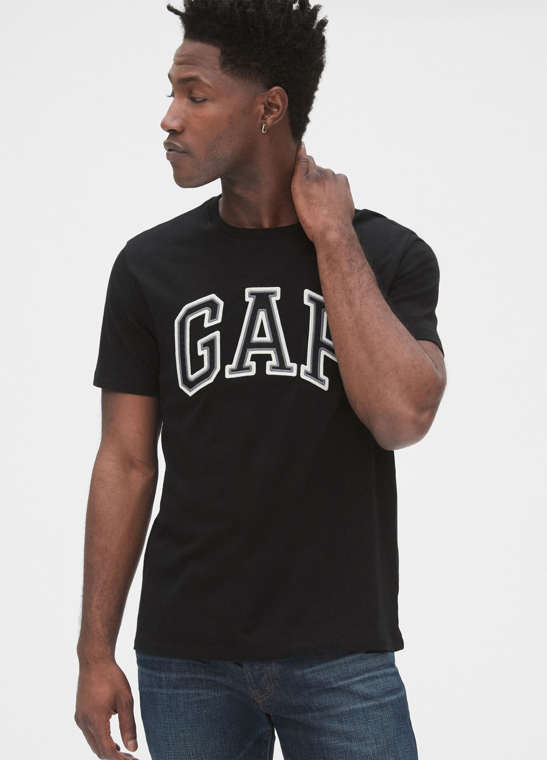 Cotton T-shirt with embroidered logo