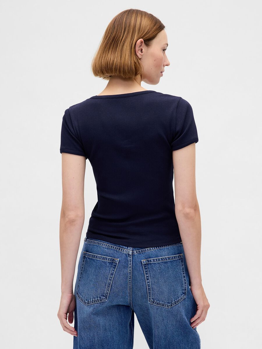 Blue Short-Sleeve T-shirt Woman_1