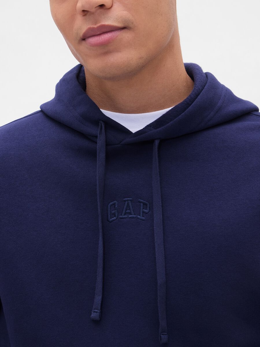 Felpa blu con cappuccio Uomo_3