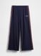 Pantaloni blu palazzo in misto cotone_4