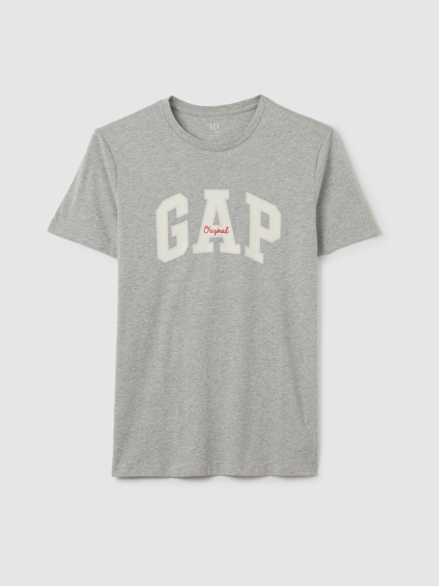 Cotton T-shirt with logo print Man_2