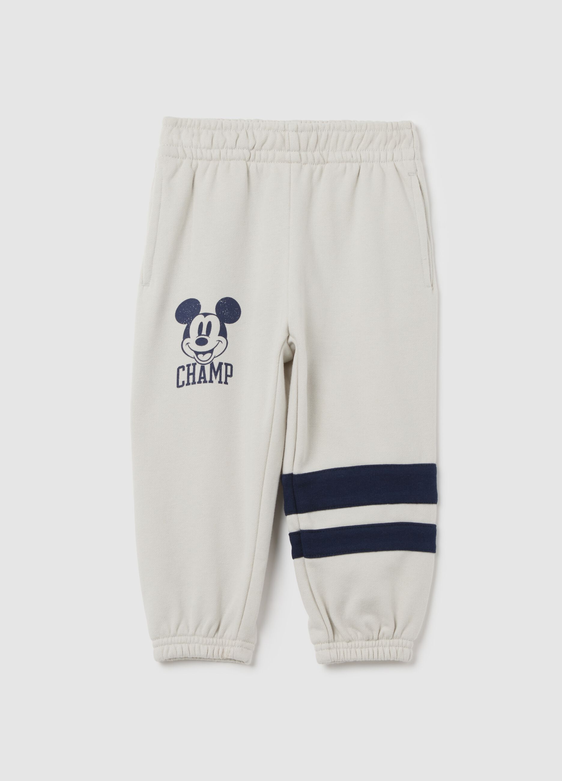 Pantaloni jogger beige con stampa Mickey Gap Kids