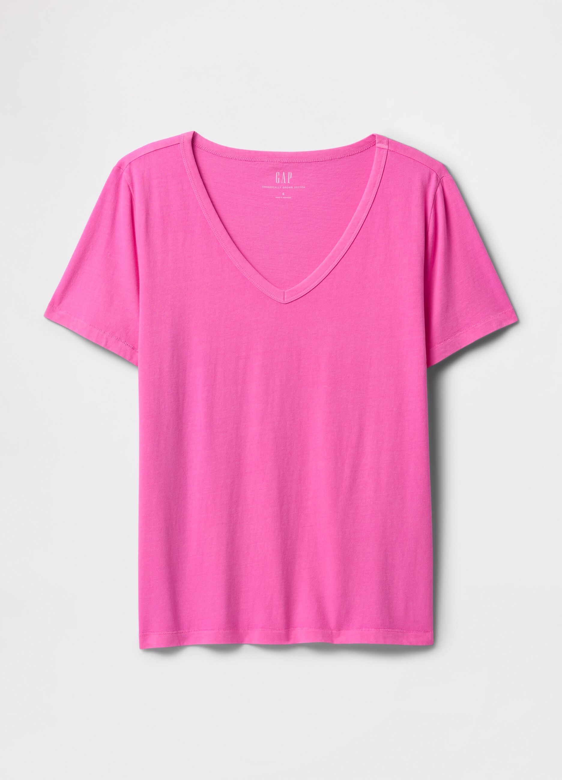 T-shirt rosa a maniche corte_3