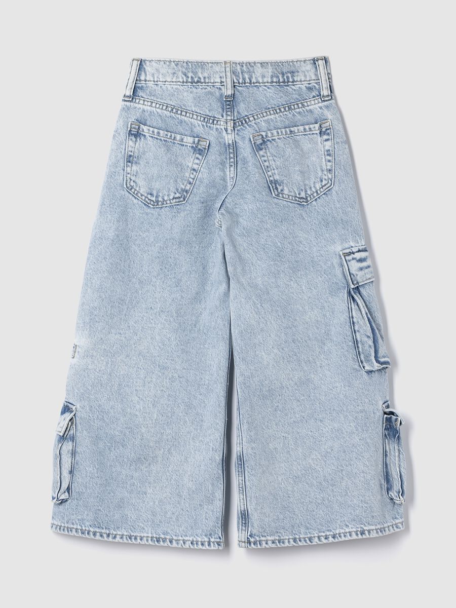 Jeans baggy fit multi tasche Bambina_1