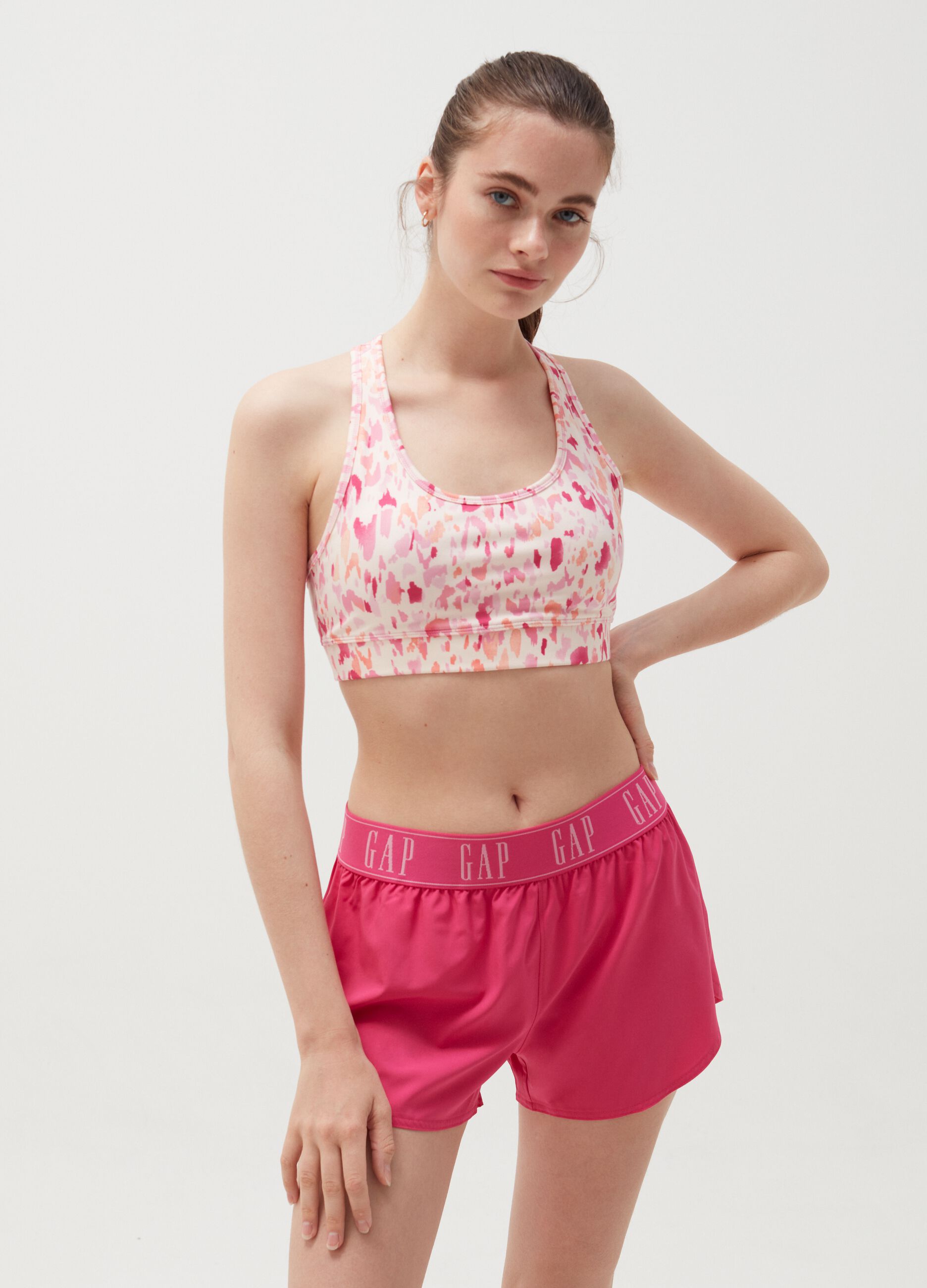 Shorts with logo on waist