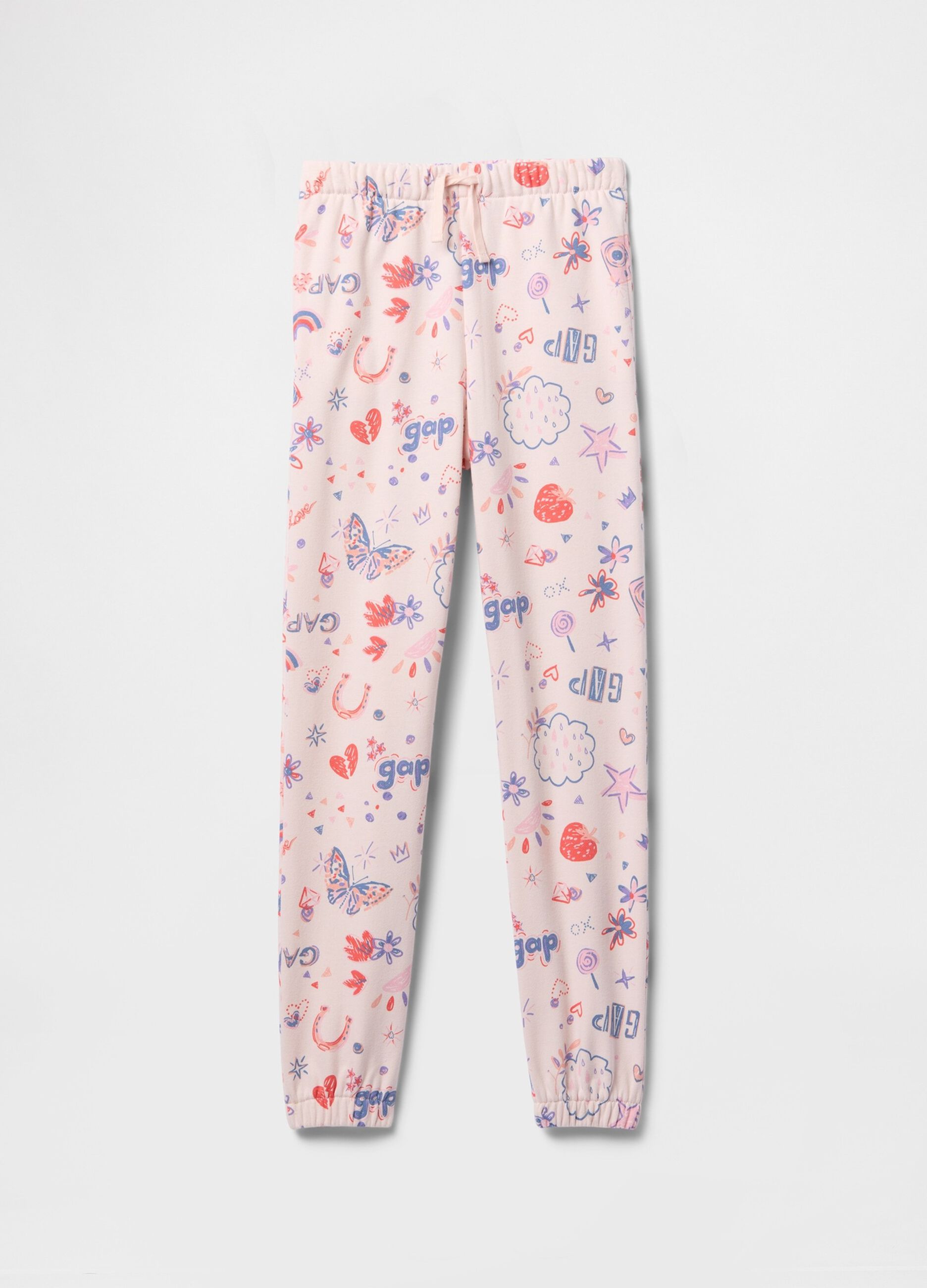 Joggers rosa con coulisse e stampa all-over_4